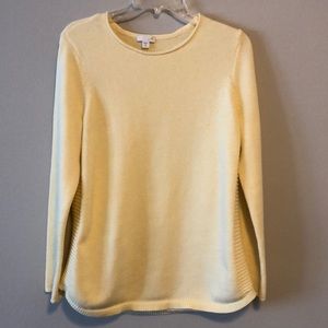 J.Jill Sweater Top Long Sleeve Yellow SZ M Like New!